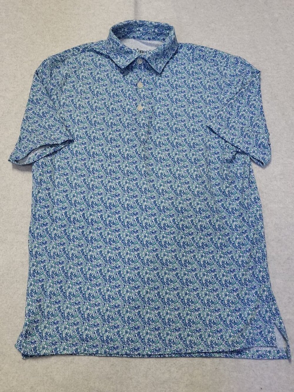 Ibkul Men's Polo Blue Shirt Size Small